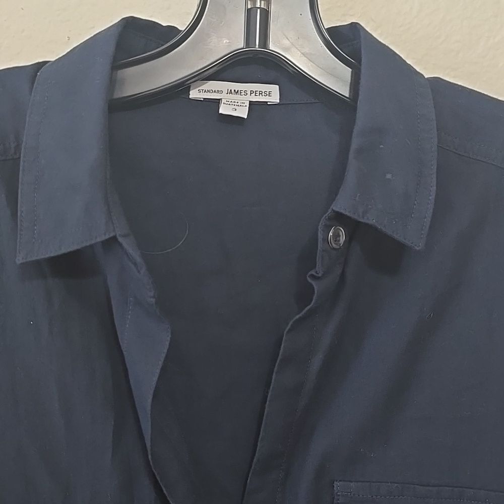Standard James Perse Blue, Button-Up Shirt /tunic Size 3 - Picture 2 of 9